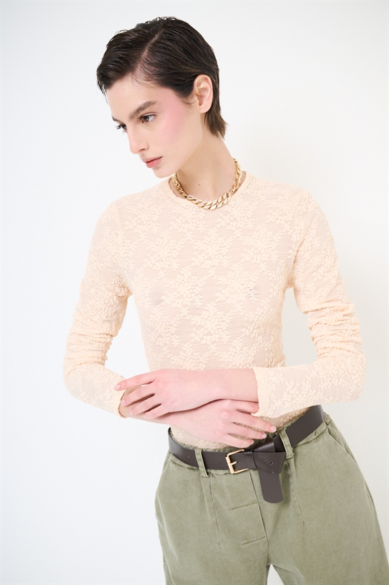 BODY IN PIZZO MANICA LUNGA PESCA