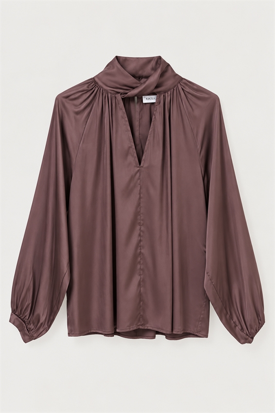 BLUSA MANICA AMPIA IN RASO