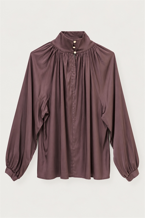BLUSA MANICA AMPIA IN RASO