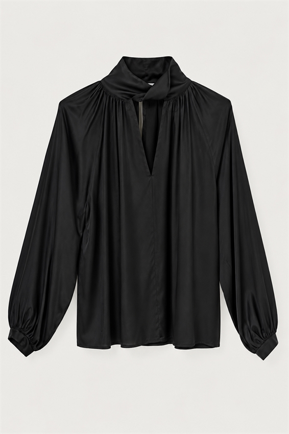 BLUSA MANICA AMPIA IN RASO