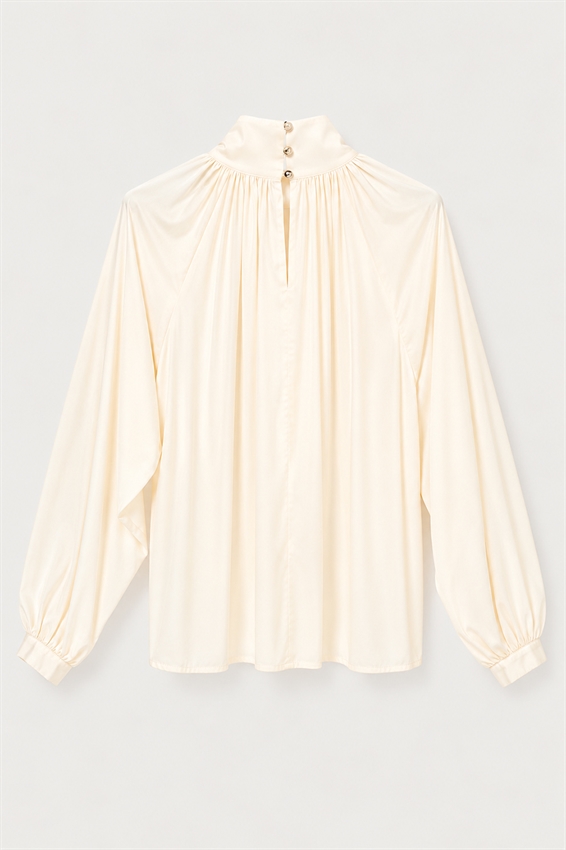 BLUSA MANICA AMPIA IN RASO