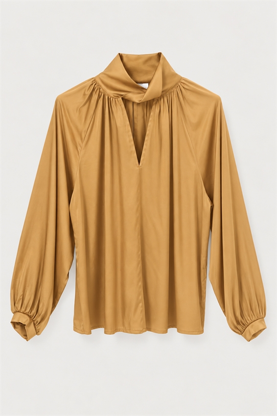 BLUSA MANICA AMPIA IN RASO