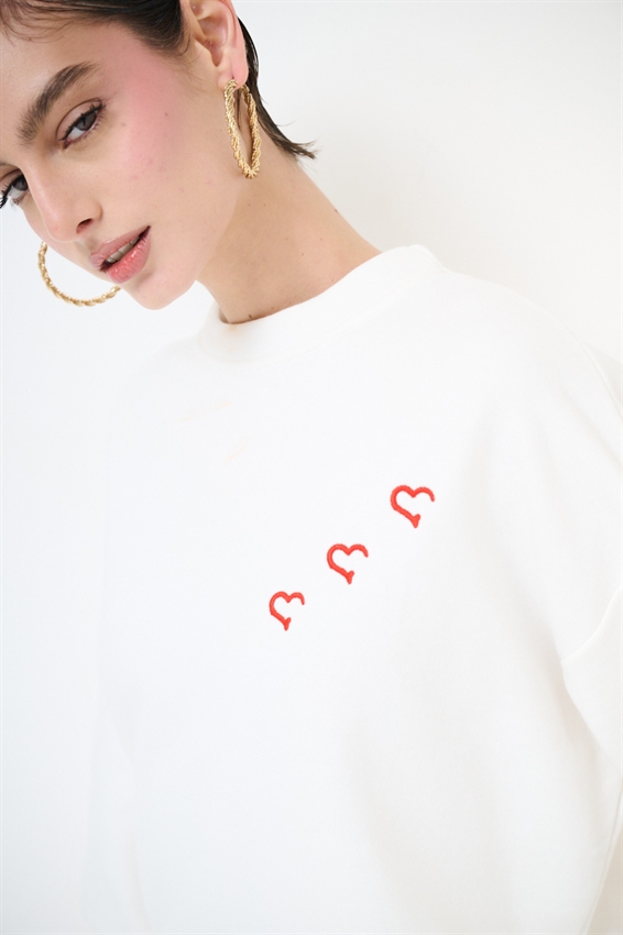 FELPA BASIC PARICOLLO RICAMO TETRIS DT. PANNA