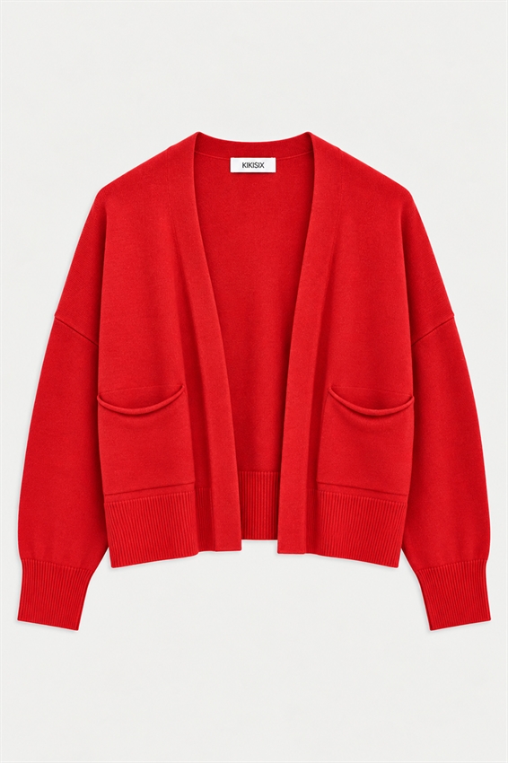 CARDIGAN APERTO CON TASCHE