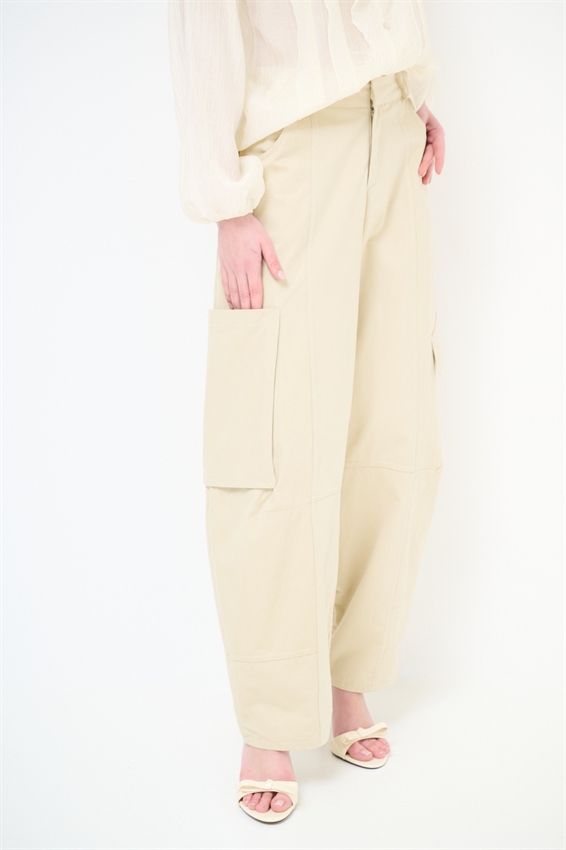 PANTALONE BALLOON CON TASCHE SABBIA