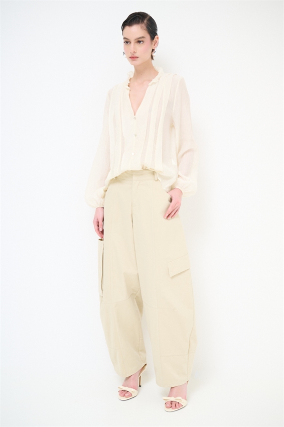 PANTALONE BALLOON CON TASCHE SABBIA