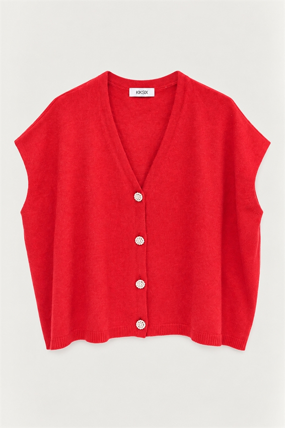 GILET OVER BOTTONI GIOIELLO