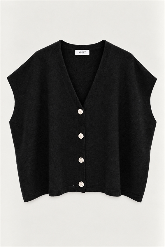 GILET OVER BOTTONI GIOIELLO