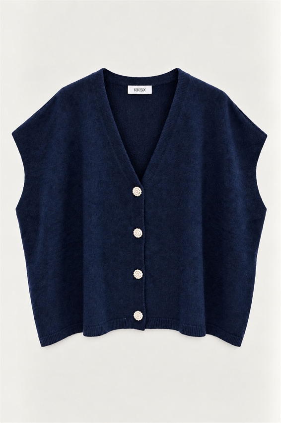 GILET OVER BOTTONI GIOIELLO