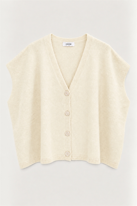 GILET OVER BOTTONI GIOIELLO