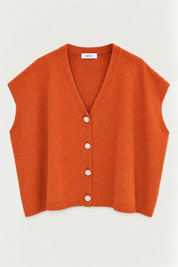 GILET OVER BOTTONI GIOIELLO