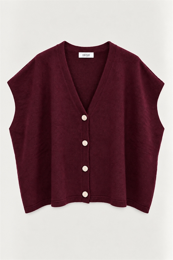 GILET OVER BOTTONI GIOIELLO