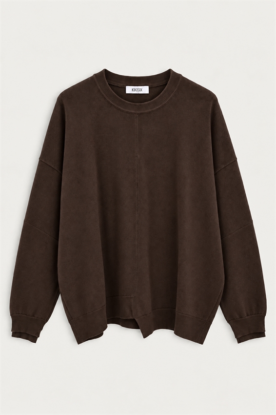 MAGLIA PARICOLLO ASIMMETRICA CON TAGLIO