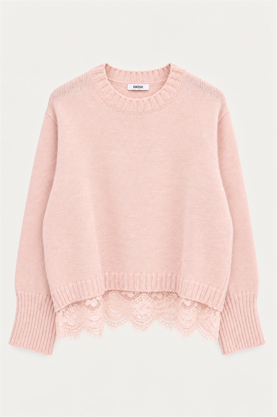 MAGLIA PARICOLLO CON PIZZO FONDO