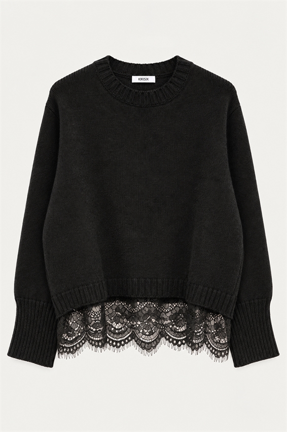 MAGLIA PARICOLLO CON PIZZO FONDO
