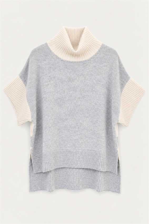 PONCHO MANICA 3/4 COLOR BLOCK