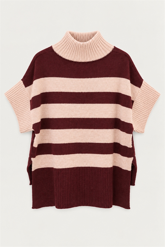 PONCHO MANICA 3/4 COLOR BLOCK