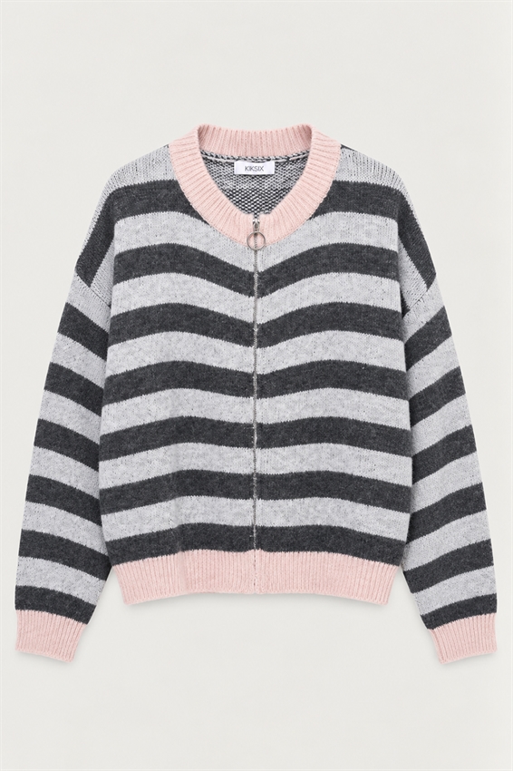 MAGLIA ZIP COLOR BLOCK RIGA