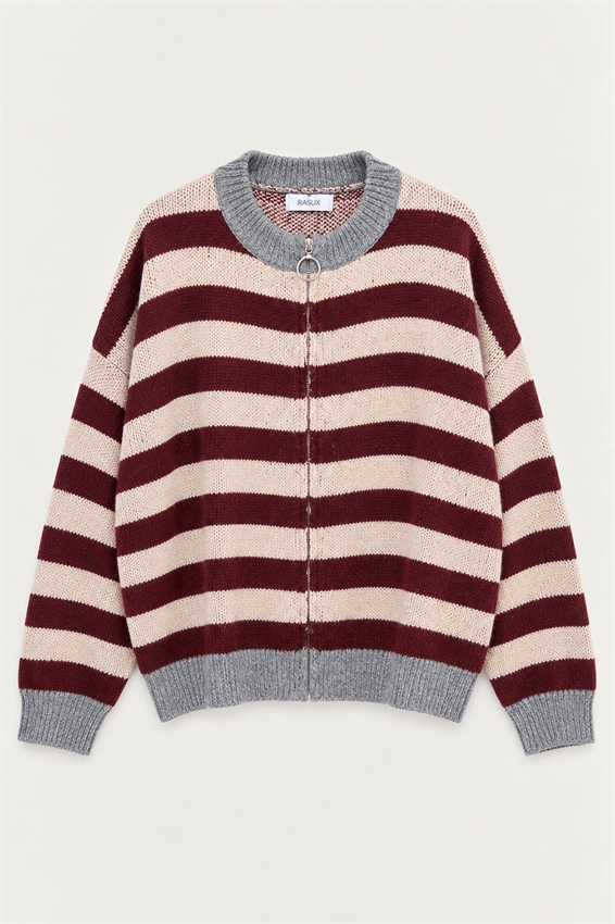 MAGLIA ZIP COLOR BLOCK RIGA
