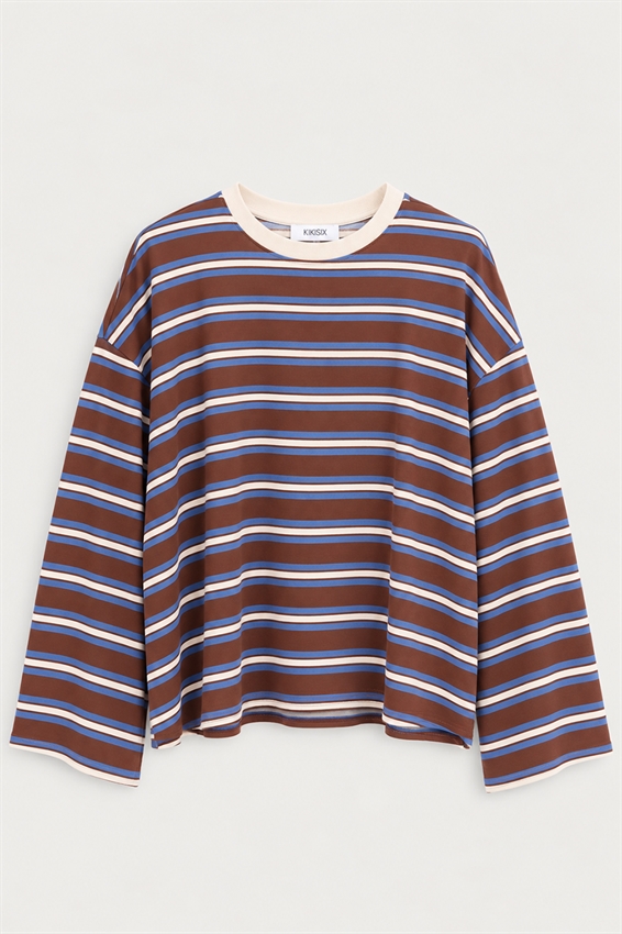 T-SHIRT SCATOLINA RIGA MANICA LUNGA