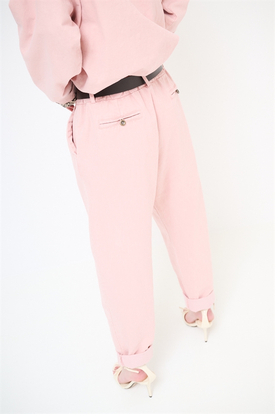 PANTA CHINOS FILETTI + BOTTONI ROSA