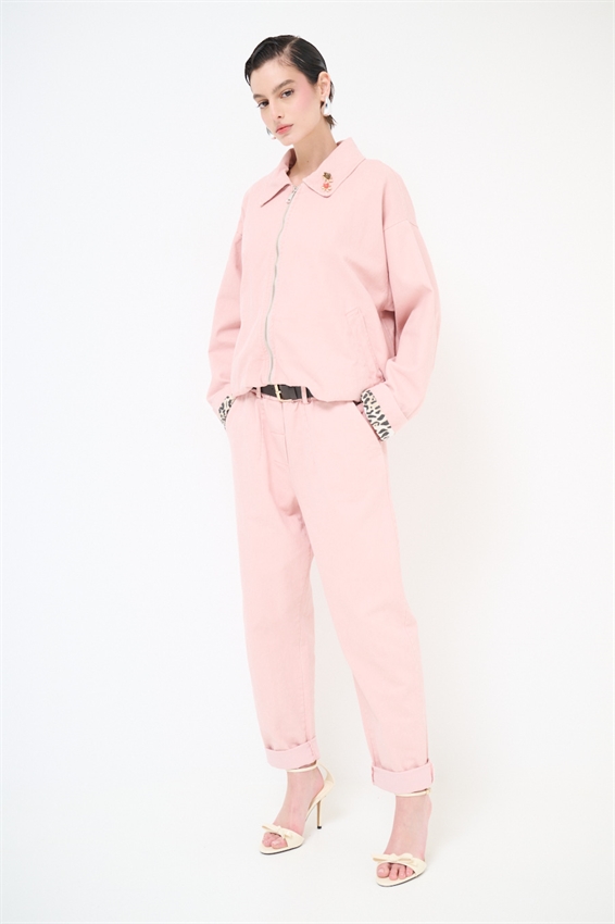 PANTA CHINOS FILETTI + BOTTONI ROSA