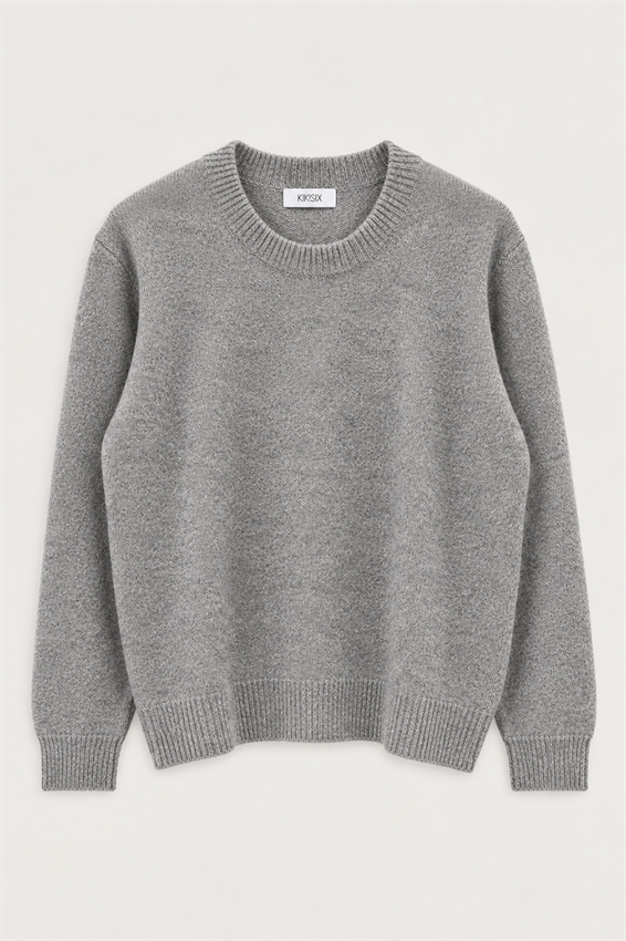 MAGLIA PARI COLLO MISTO LANA