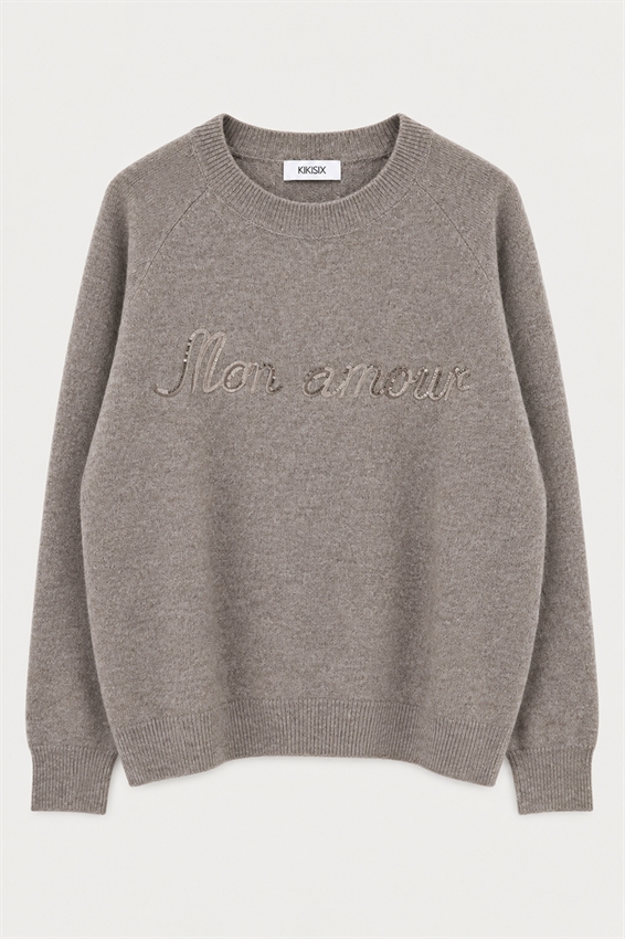 MAGLIA SCRITTA MISTO LANA