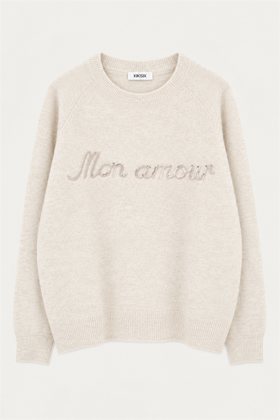MAGLIA SCRITTA MISTO LANA