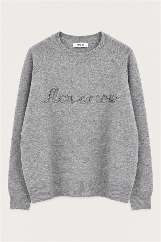 MAGLIA SCRITTA MISTO LANA