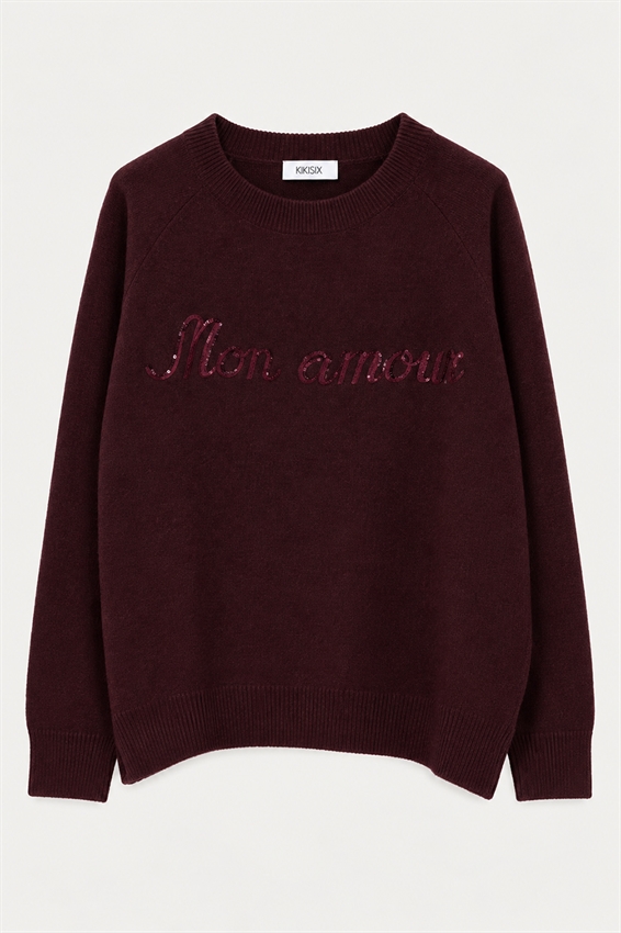MAGLIA SCRITTA MISTO LANA