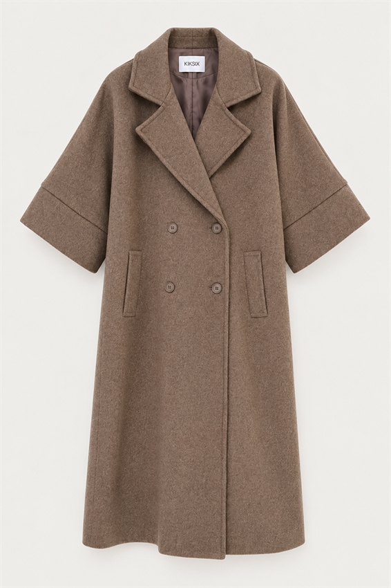CAPPOTTO OVER DOPPIOPETTO MEZZAMANICA MISTO LANA