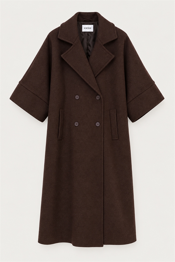 CAPPOTTO OVER DOPPIOPETTO MEZZAMANICA MISTO LANA