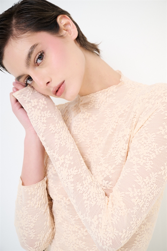 TOP IN PIZZO MANICA LUNGA STRETCH PESCA