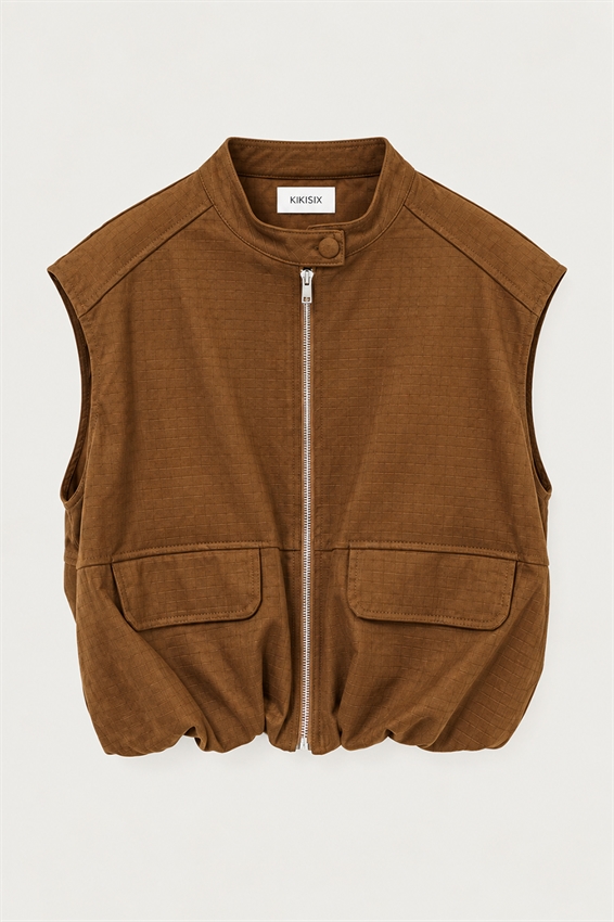 GILET OVER IN SUEDE