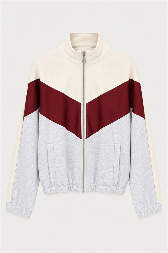 FELPA CON ZIP COLOR BLOCK