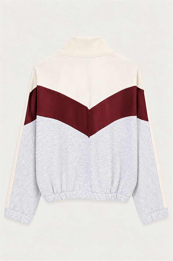 FELPA CON ZIP COLOR BLOCK