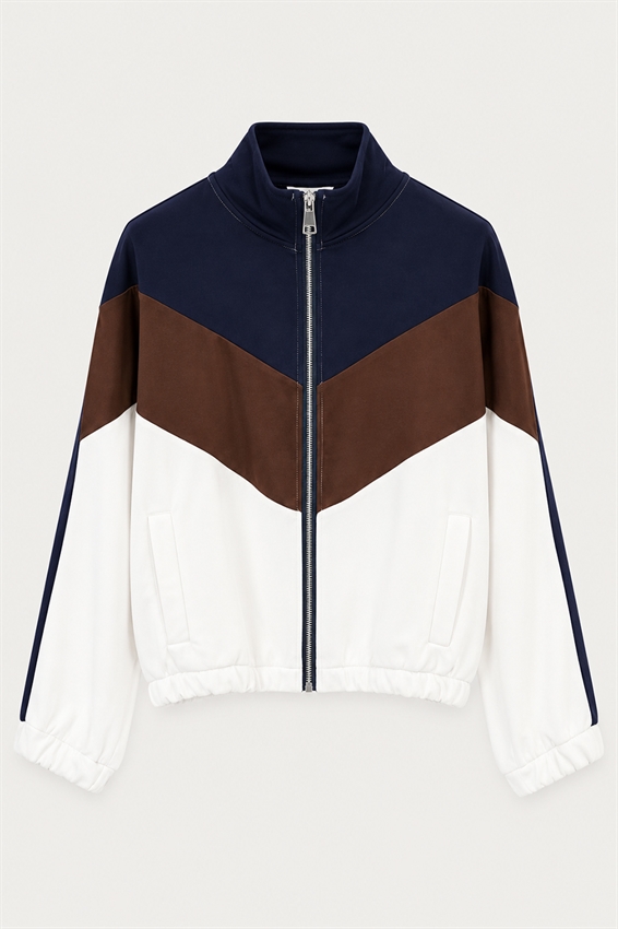FELPA CON ZIP COLOR BLOCK