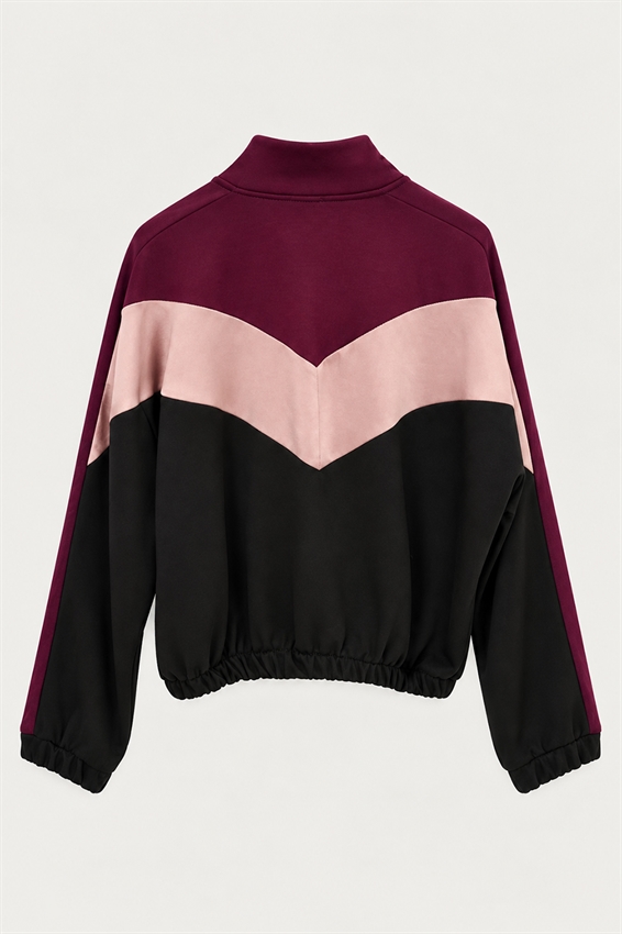 FELPA CON ZIP COLOR BLOCK