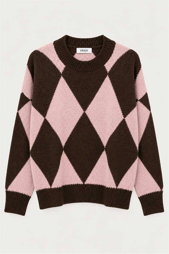 MAGLIA PARICOLLO CON ROMBI