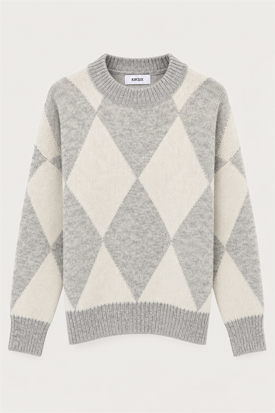 MAGLIA PARICOLLO CON ROMBI