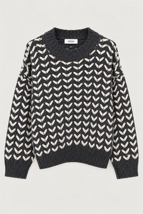 MAGLIA PARICOLLO TRECCIA