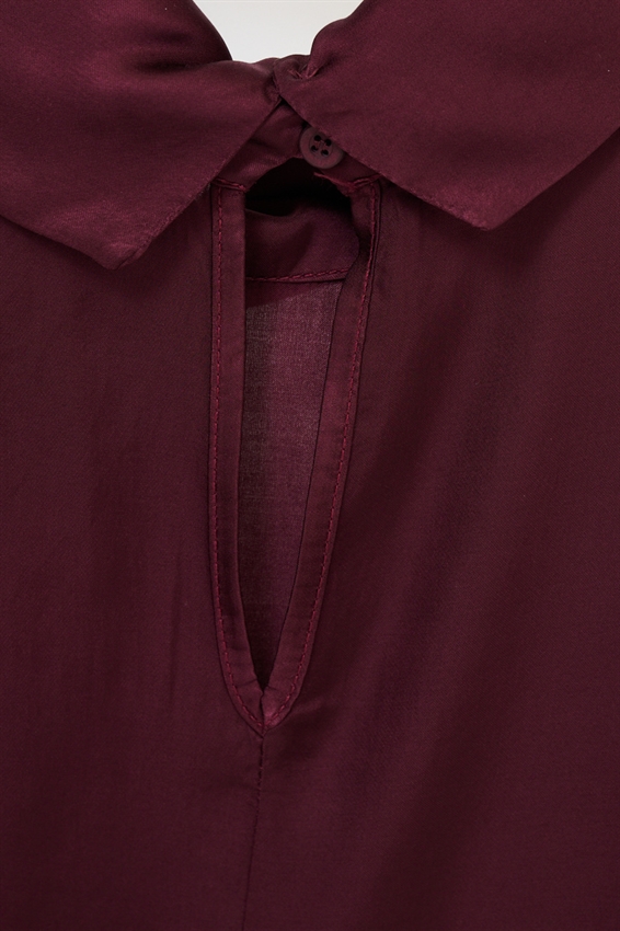 BLUSA COLLO ALTO RASO