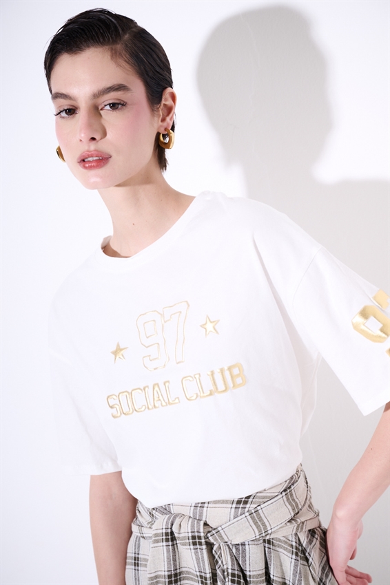 T-SHIRT STAMPA 97 SOCIAL CLUB BIANCO