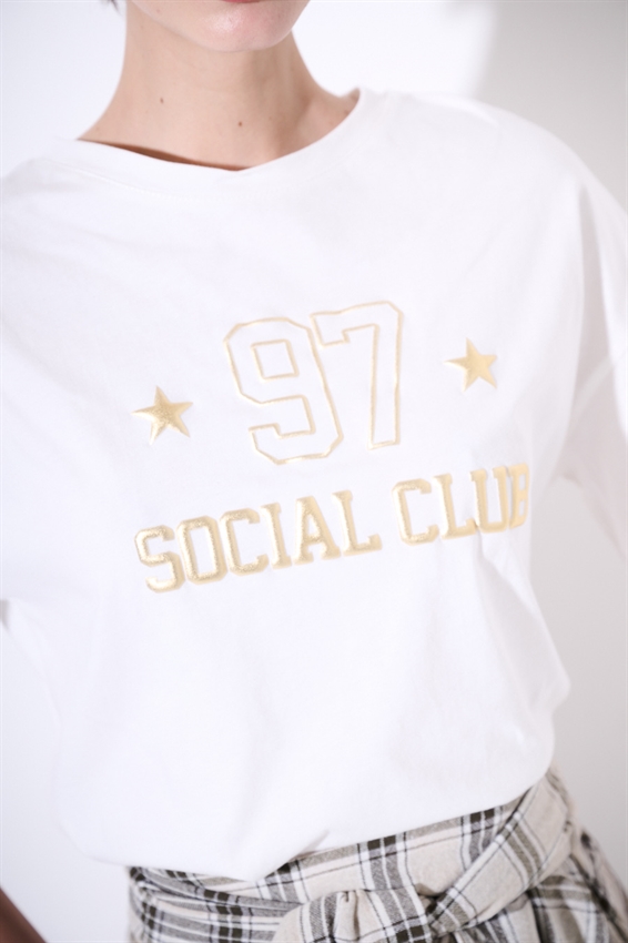 T-SHIRT STAMPA 97 SOCIAL CLUB BIANCO