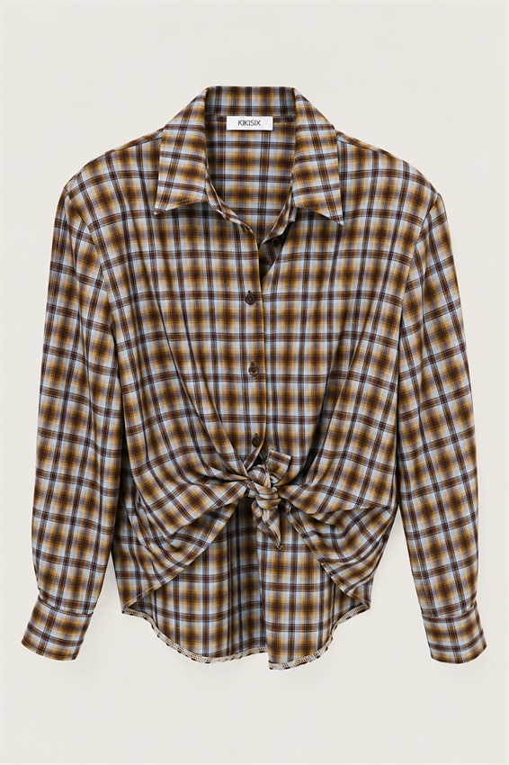 CAMICIA OVER QUADRO + SPALLINE