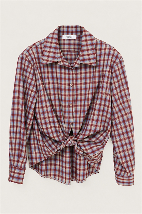 CAMICIA OVER QUADRO + SPALLINE