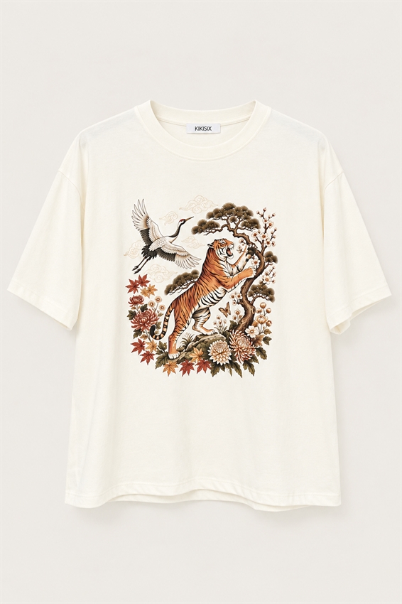 T-SHIRT CON STAMPA TIGRE