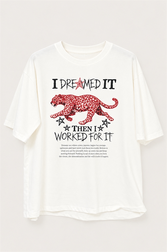 T-SHIRT CON STAMPA DREAM IT