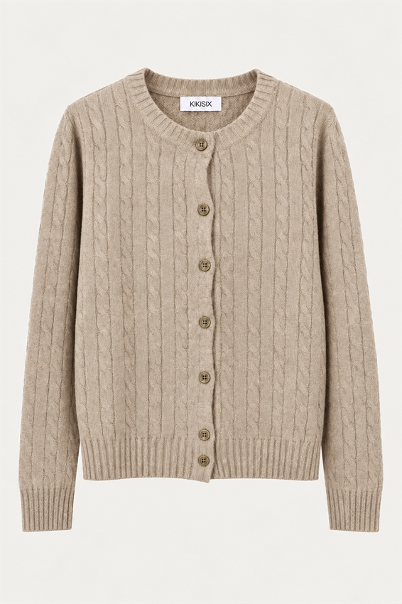 CARDIGAN OVER TRECCIA LANA CASHMERE